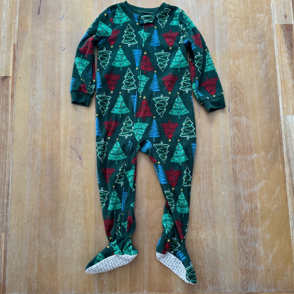 Toddler Boy/Girl - Size 3T - Carter’s Fleece Christmas Tree Footed Sleeper